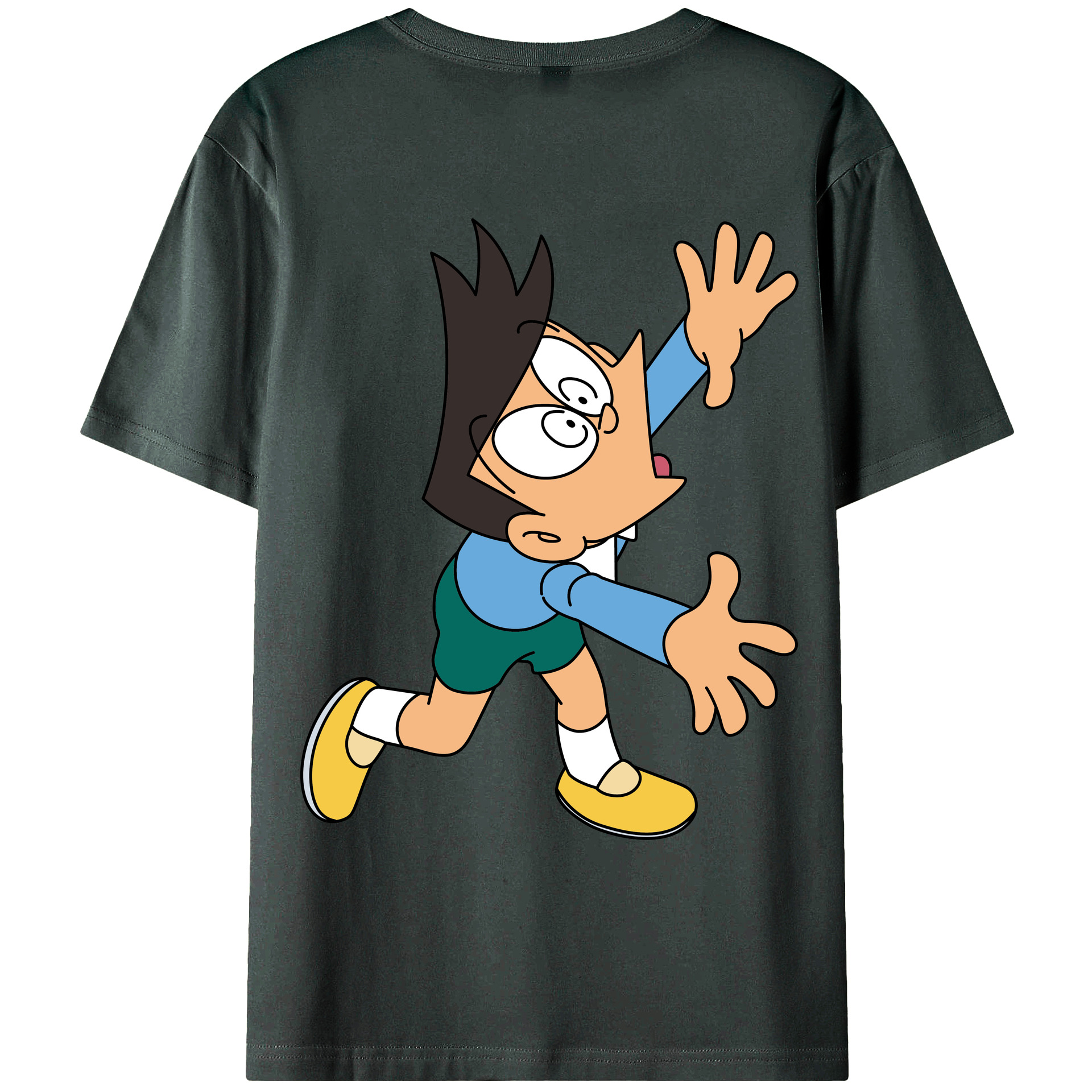 （画像用） ドラえもん 骨川 スネ夫 Doraemon Honekawa Suneo 綿100％ メンズ半袖Tシャツ（バックプリント） 通気性